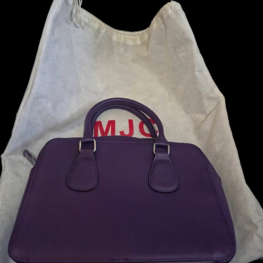 NWT Purple Saffiano-Style "Harper" Structured Satchel